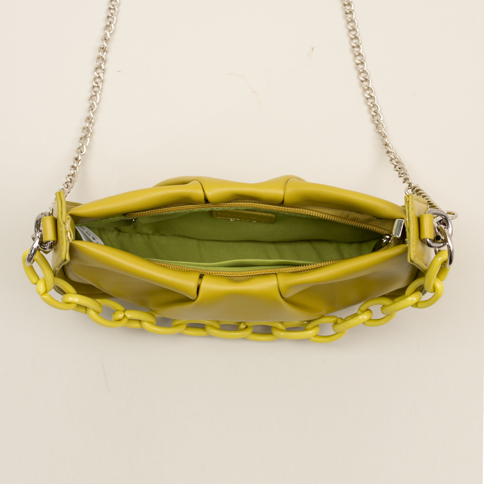 Bolsa Mini baguete com alça de corrente color - VERDE UVA - Renner