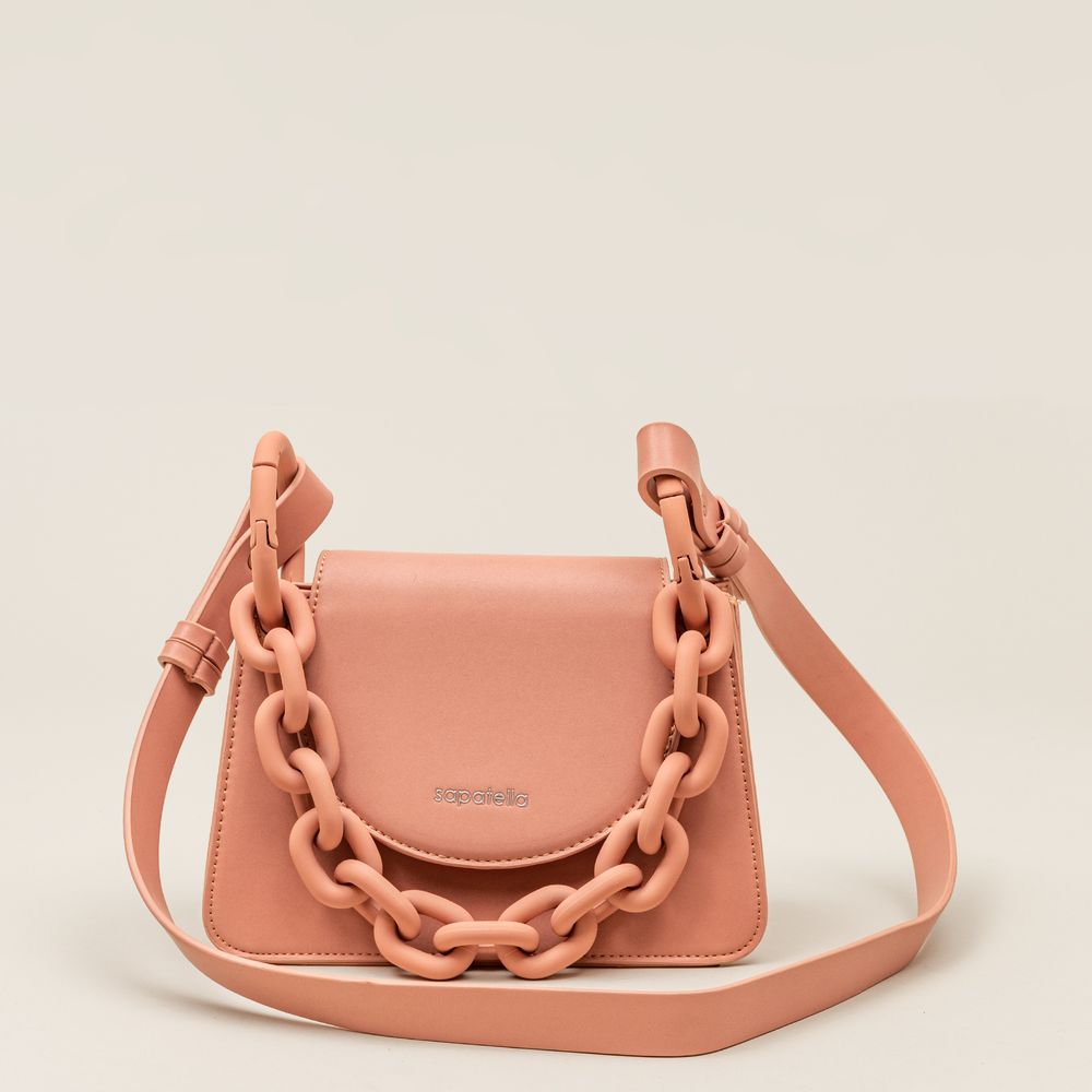 charles & keith chunky chain link small shoulder bolsa